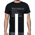 Sam Keen quote t shirts,"What shapes our lives are the",t shirts men,black