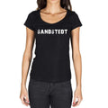 sandstedt, German Cities Black, Women's Short Sleeve Round Neck T-shirt 00002
