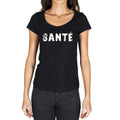 santé, French Dictionary, Women's Short Sleeve Round Neck T-shirt 00010