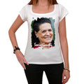 Sarah Palin1, Damen-Kurzarm-T-Shirt mit U-Ausschnitt 00139