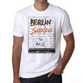 Sarajevo The Wall T-Shirt, Herren-T-Shirt, Weiß, 100 % Baumwolle, Schauspieler 00062