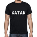 satan Men's Short Sleeve Round Neck T-shirt , 5 letters Black , word 00006