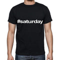 saturday , white letters, Men's Short Sleeve Round Neck T-shirt 00007