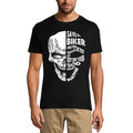 ULTRABASIC Men's Graphic T-Shirt Save a Biker Open Your Eyes - Biker Mind - Scary Skull