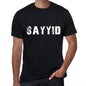 Sayyid Mens Vintage T Shirt Black Birthday Gift 00554 - Black / Xs - Casual