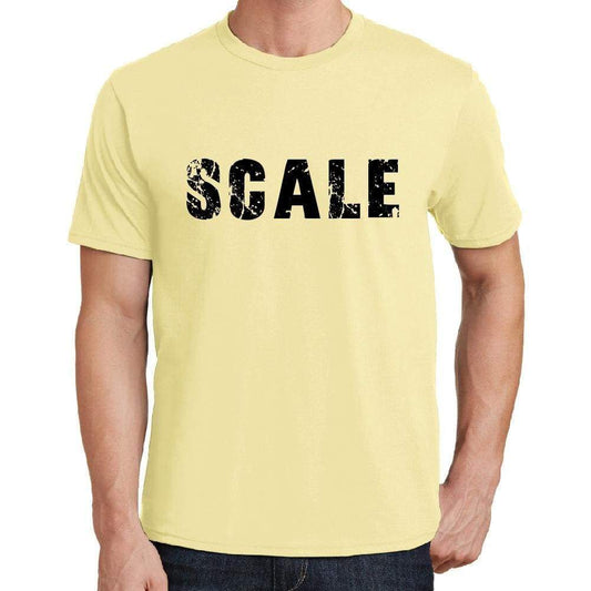 Scale Mens Short Sleeve Round Neck T-Shirt 00043 - Yellow / S - Casual