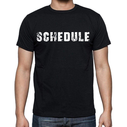 Schedule Mens Short Sleeve Round Neck T-Shirt Black T-Shirt En