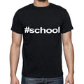 school Men's Short Sleeve Round Neck T-shirt , Black T-shirt EN