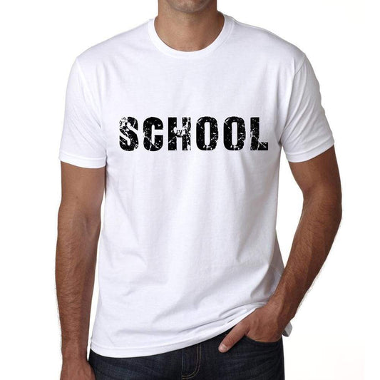 School Mens T Shirt White Birthday Gift 00552 - White / Xs - Casual