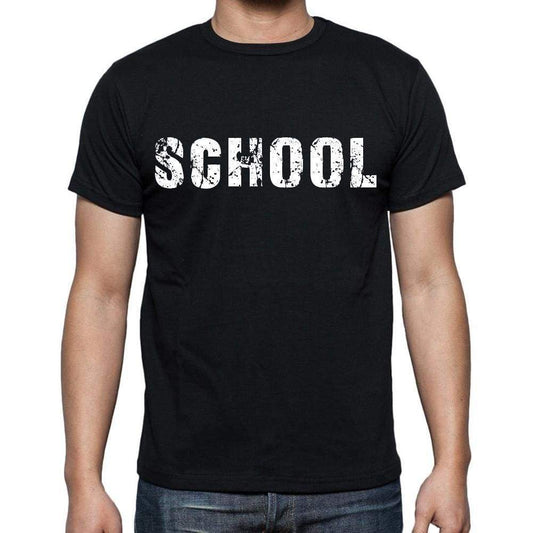 School White Letters Mens Short Sleeve Round Neck T-Shirt 00007