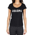 schöps, German Cities Black, Women's Short Sleeve Round Neck T-shirt 00002