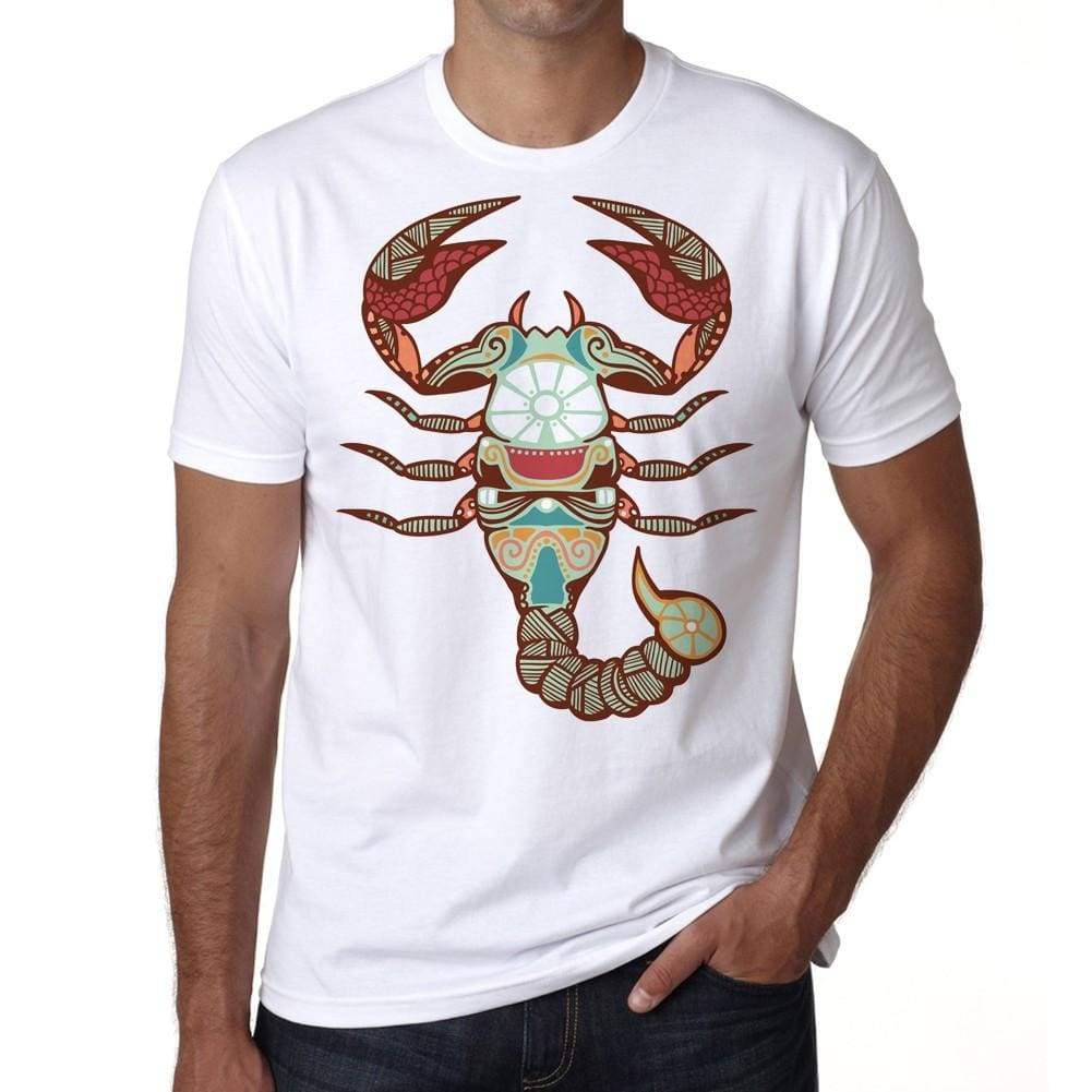 Scorpio zodiac sign, <span>Men's</span> White tee, 100% Cotton 00213 - ULTRABASIC