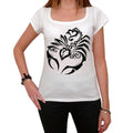 Scorpion Tattoo Damen Kurzarm-T-Shirt mit U-Ausschnitt 00161