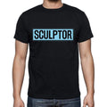 Sculptor t shirt, mens t-shirt, occupation, S Size, Black, Cotton