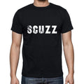 scuzz Men's Short Sleeve Round Neck T-shirt , 5 letters Black , word 00006
