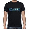 Seamstress t shirt, mens t-shirt, occupation, S Size, Black, Cotton