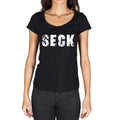seck, German Cities Black, Women's Short Sleeve Round Neck T-shirt 00002