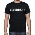 sekundär, weiße Buchstaben, Herren-Kurzarm-Rundhals-T-Shirt 00007