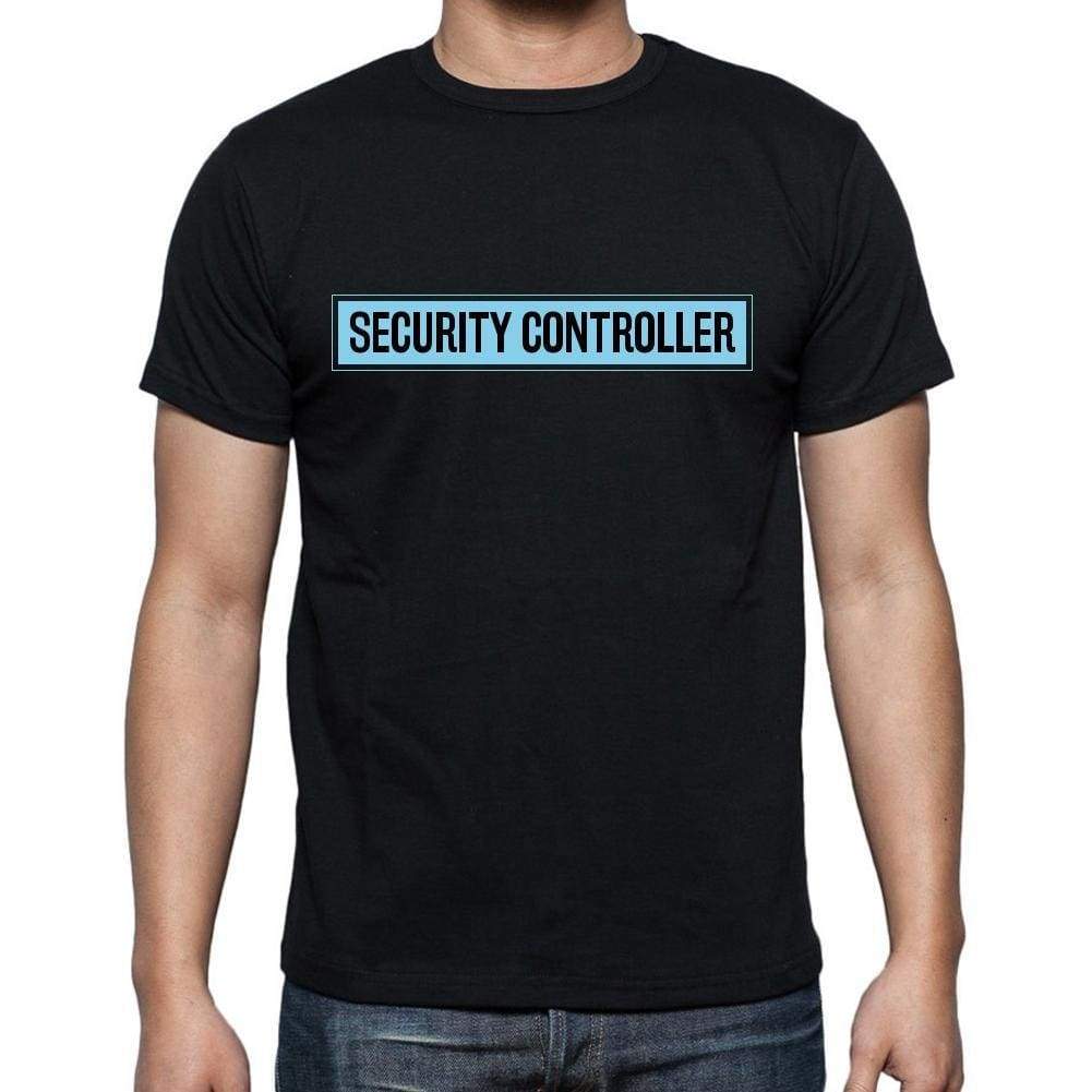 Security Controller T Shirt Mens T-Shirt Occupation S Size Black Cotton - T-Shirt