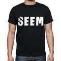 seem , white letters, Men's Short Sleeve Round Neck T-shirt 00007