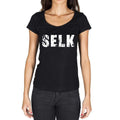 selk, German Cities Black, Women's Short Sleeve Round Neck T-shirt 00002