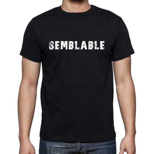 Semblable French Dictionary Mens Short Sleeve Round Neck T-Shirt 00009 - Casual