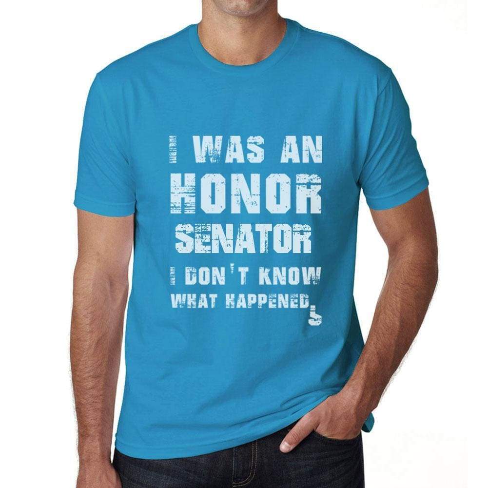 Senator What Happened Blue Mens Short Sleeve Round Neck T-Shirt Gift T-Shirt 00322 - Blue / S - Casual