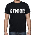 senior , white letters, Men's Short Sleeve Round Neck T-shirt 00007