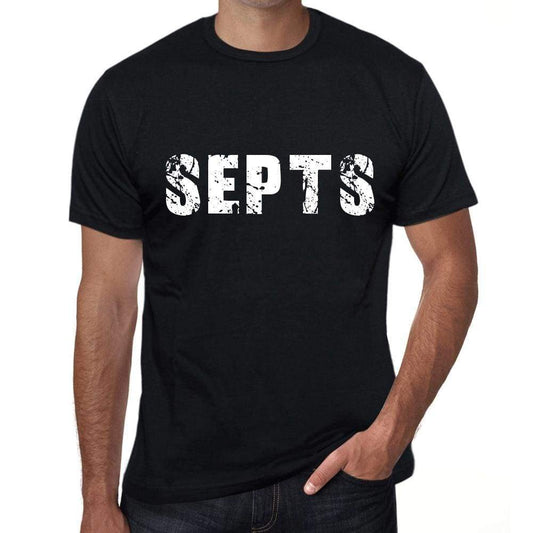 Septs Mens Retro T Shirt Black Birthday Gift 00553 - Black / Xs - Casual