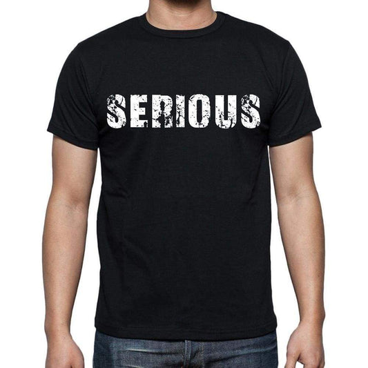 Serious White Letters Mens Short Sleeve Round Neck T-Shirt 00007