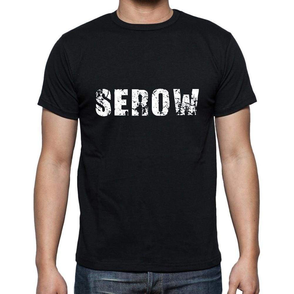 Serow Mens Short Sleeve Round Neck T-Shirt 5 Letters Black Word 00006 - Casual