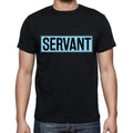 Servant t shirt, mens t-shirt, occupation, S Size, Black, Cotton