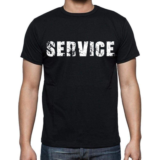Service White Letters Mens Short Sleeve Round Neck T-Shirt 00007