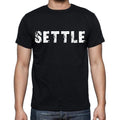 settle Men's Short Sleeve Round Neck T-shirt , Black T-shirt EN