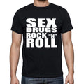 Sex Drugs Rock n Roll Men's Short Sleeve Round Neck T-shirt , Black T-shirt EN