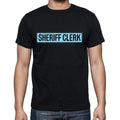 Sheriff Clerk t shirt, mens t-shirt, occupation, S Size, Black, Cotton