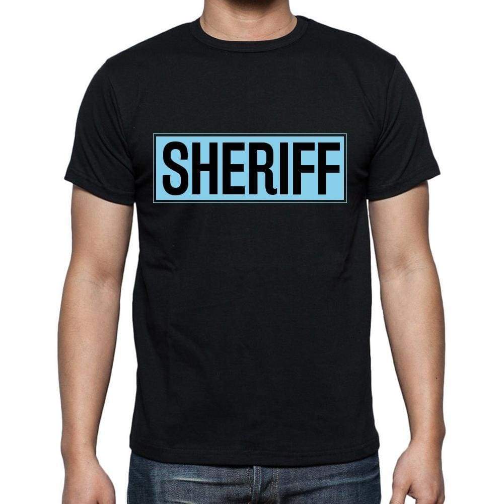 Sheriff T Shirt Mens T-Shirt Occupation S Size Black Cotton - T-Shirt