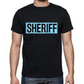 Sheriff t shirt, mens t-shirt, occupation, S Size, Black, Cotton