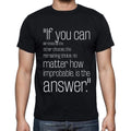 Sherlock Holmes quote t shirts,"If you can eliminate a",t shirts men,black