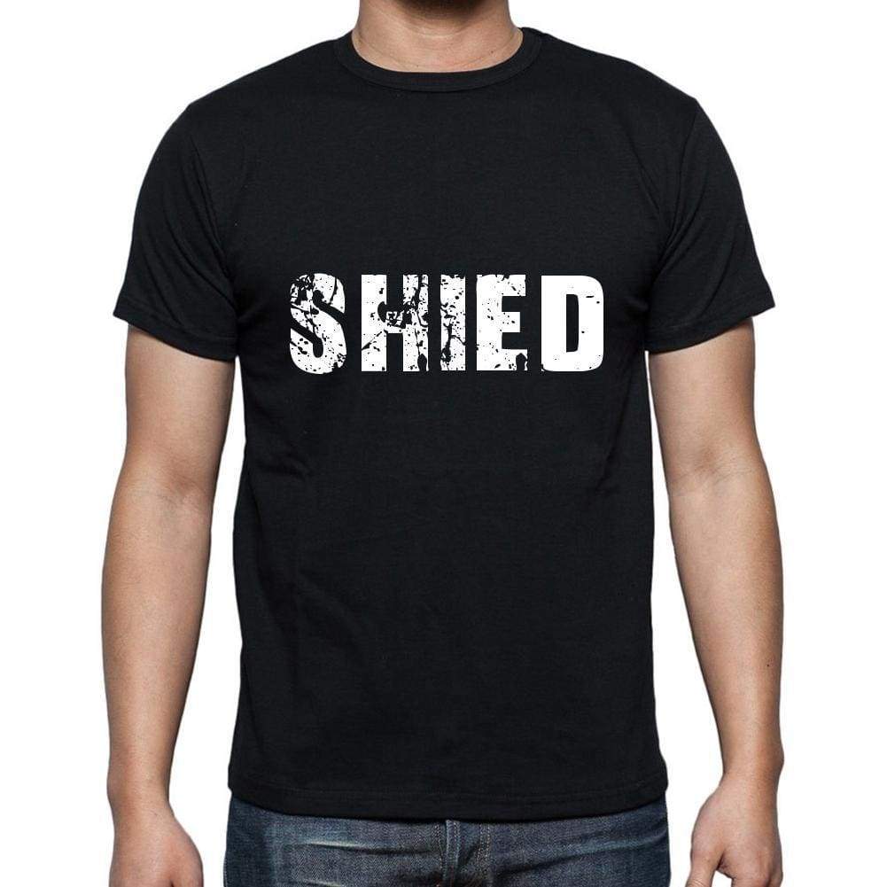 shied Men's Short Sleeve Round Neck T-shirt , 5 letters Black , word 00006 - Ultrabasic