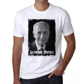 Shimon Peres 4, Shimon Peres Tshirt, Men's White Tee 00239