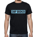 Ship Broker t shirt, mens t-shirt, occupation, S Size, Black, Cotton