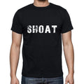 shoat Men's Short Sleeve Round Neck T-shirt , 5 letters Black , word 00006