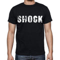 shock , white letters, Men's Short Sleeve Round Neck T-shirt 00007