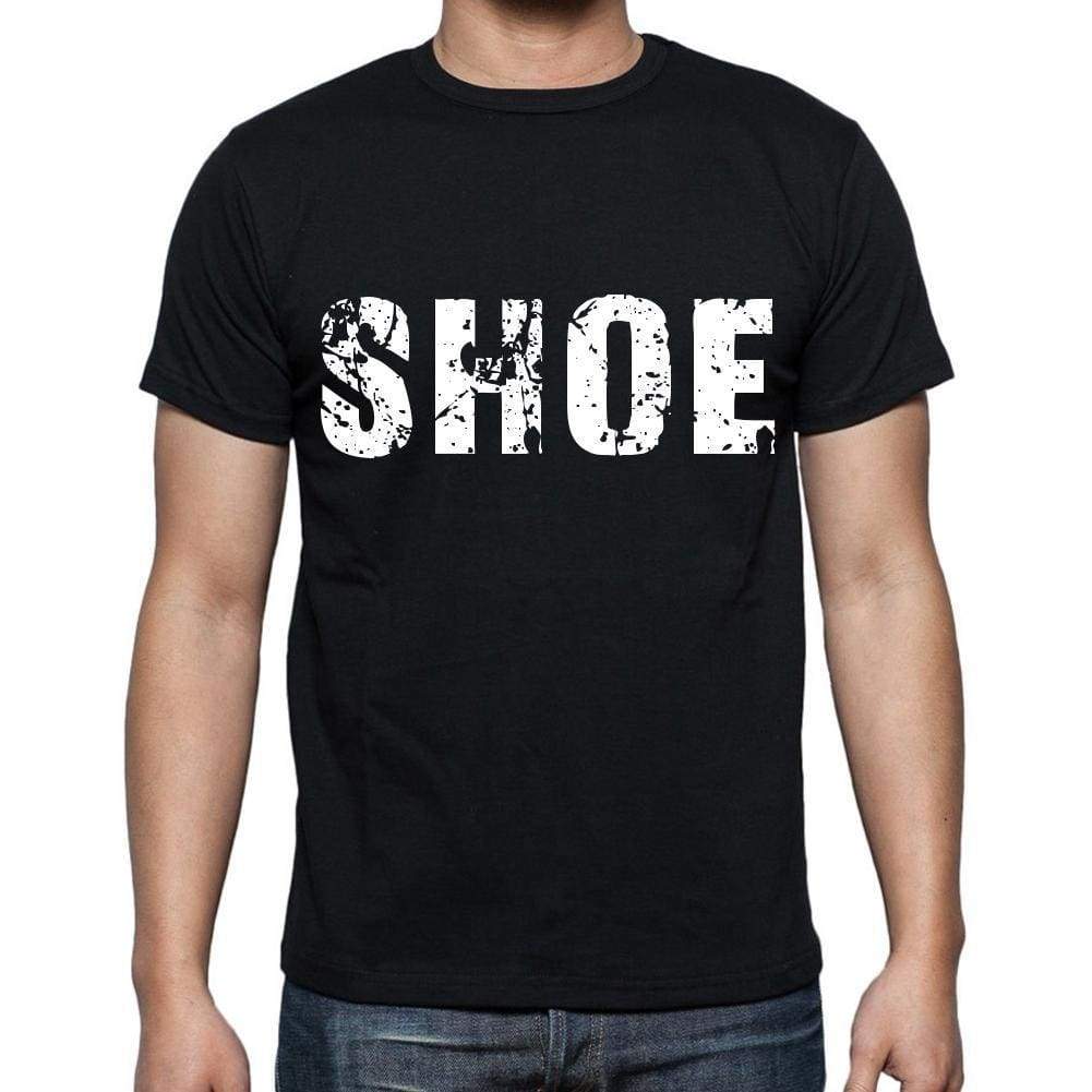 Shoe White Letters Mens Short Sleeve Round Neck T-Shirt 00007