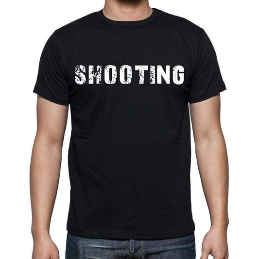 Shooting White Letters Mens Short Sleeve Round Neck T-Shirt 00007