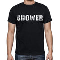 shower , white letters, Men's Short Sleeve Round Neck T-shirt 00007