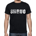 shrug , white letters, Men's Short Sleeve Round Neck T-shirt 00007