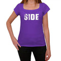 side, purple, Women's Short Sleeve Round Neck T-shirt 00041