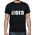 sided Men's Short Sleeve Round Neck T-shirt , 5 letters Black , word 00006